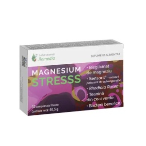 Magnesium Stresss, 30 comprimate filmate, Remedia