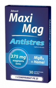 MaxiMag Antistres 375 mg, 30 comprimate, Zdrovit