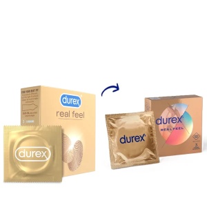 Prezervative Real Feel, 3 bucati, Durex