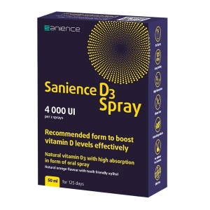 Sanience D3 Spray, 4000 UI, 50 ml, Sanience