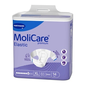 Scutece MoliCare Premium Elastic 8 picaturi, marimea XL, 14 bucati, Hartmann