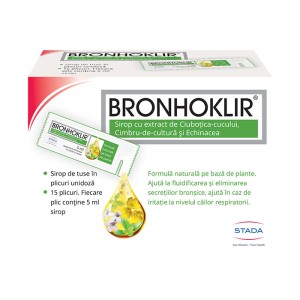 Sirop pentru tuse productiva Bronhoklir, 15 plicuri, Stada