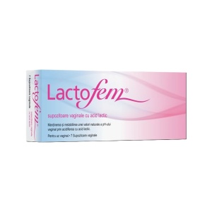 Supozitoare vaginale cu acid lactic Lactofem, 7 bucati, Anton Hubner