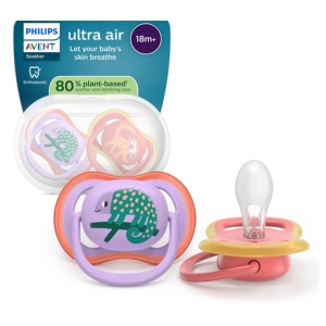 Suzeta Ultra Air Pacifier Philips Avent, Mov/Roz, 18 luni+, SCF349/47, 2 bucati, Philips