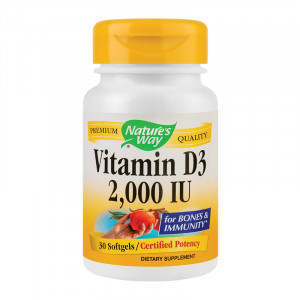 Vitamina D3 Nature's Way, 2000 UI, 30 capsule, Secom
