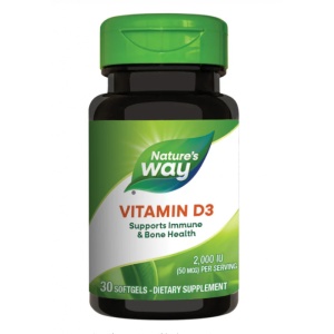 Vitamina D3 Nature's Way, 5000 UI, 60 capsule, Secom
