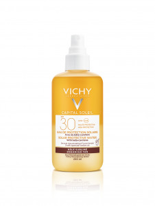 Apa cu protectie solara SPF 30+ pentru bronz de durata fata si corp Capital Soleil, 200ml, Vichy