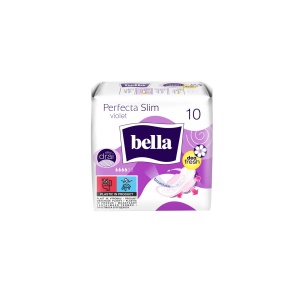 Bella absorbante Perfecta Slim Violet, 10 bucati