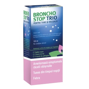 Bronchostop Trio pentru tuse si raceala solutie orala, 120ml, Bronchostop
