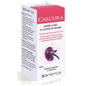 Calcura solutie orala cu aroma de lamaie, 300 ml, Sanience