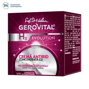 Crema antirid concentrata cu acid hialuronic H3 Evolution, 50 ml, Gerovital