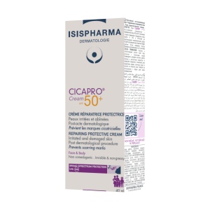Crema reparatoare cu protectie solara SPF50+ Cicapro, 40 ml, Isispharma