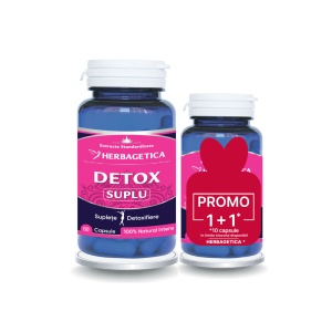 Detox Suplu, 60 capsule + 10 capsule, Herbagetica