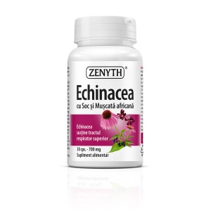 Echinacea cu Soc si Muscata africana, 700 mg, 30 capsule, Zenyth
