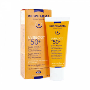 Fluid protectie solara UVEBLOCK INVISIBLE SPF 50+, 40ml, Isis Pharma
