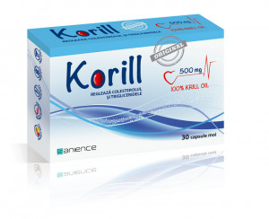 Korill ulei pur de krill, 500 mg, 30 capsule, Sanience