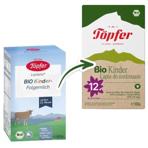 Lapte praf Bio Kinder Organic de la 12 luni, 500g, Topfer