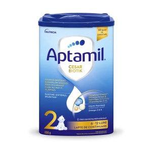Lapte praf Cesar Biotik 2, 6-12 luni, 800 g, Aptamil