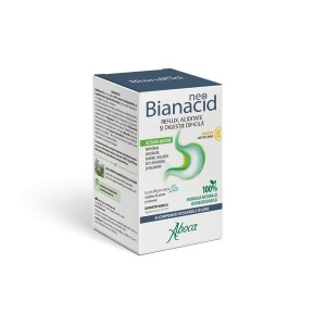 NeoBianacid pentru aciditate si reflux cu gust de lamaie, 45 comprimate, Aboca