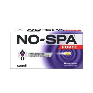No-Spa Forte 80 mg, 24 comprimate, Sanofi