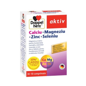 Pachet Aktiv CA+MG+ZN+SE, 30 comprimate + 10 comprimate Gratuit, Doppelherz