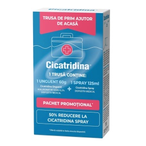 Pachet Cicatridina Spray, 125ml + Cicatridina Unguent, 60g, Farma-Derma