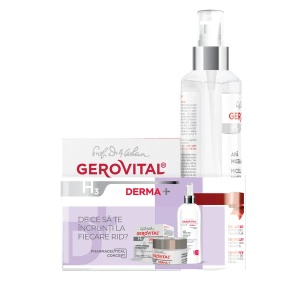 Pachet Crema Antirid Si Fermitate 50 ml + Apa Micelara 150 ml H3+ Derma, Gerovital