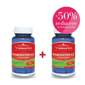 Pachet Parasites 12 Detox forte 60cps+60 pachet, Herbagetica
