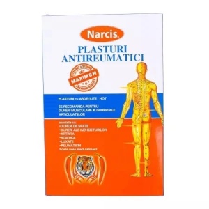 Plasture antireumatic cu ardei iute, 6 cm x 9 cm, 1 bucata, Narcis