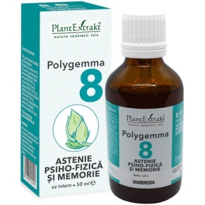 Polygemma 8 Astenie psiho-fizica si memorie, 50ml, PlantExtrakt