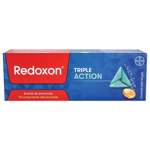 Redoxon Triple Action Vitamina C, D si Zinc, 10 comprimate, Bayer