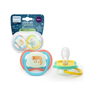 Suzete fosforescente Ultra Air, Junga, +18 luni, SCF376/32, 2 buc, Philips Avent