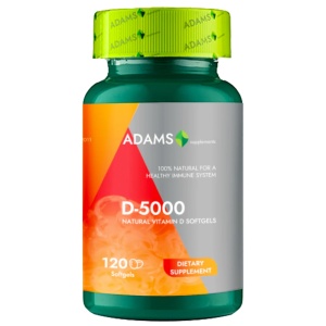 Vitamina D-5000 softgel, 120 capsule, Adams Vision