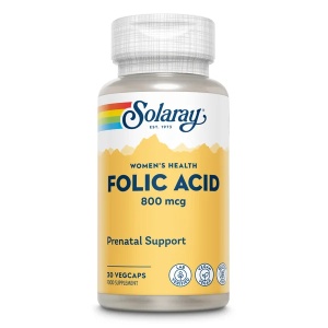Acid Folic 800 mcg Solaray, 30 capsule, Secom