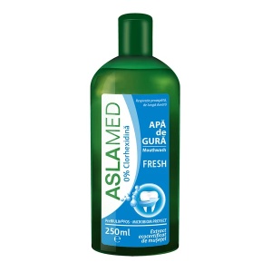 Apa de gura fara clorhexidina Fresh, 250 ml, AslaMed
