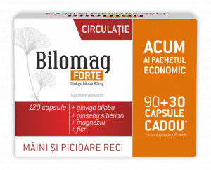 Bilomag Forte Circulatie, 90 capsule + 30 capsule, Zdrovit