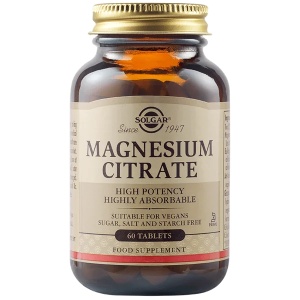 Citrat de magneziu, 200 mg, 60 tablete, Solgar