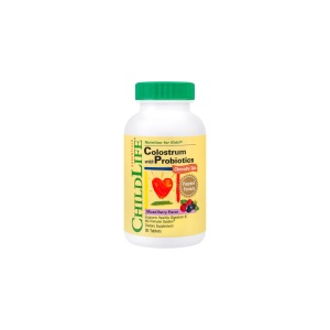 Colostrum cu Probiotice, 92 tablete masticabile, Childlife Essentials
