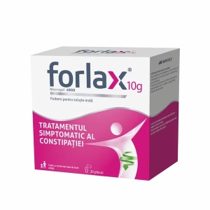Forlax, 10 g pulbere pentru soluţie orală, 20 plicuri, Beaufour Ipsen
