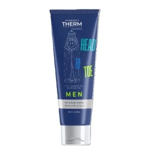 Gel de dus 2 in 1 Head to Toe, 250 ml, Synergy Therm