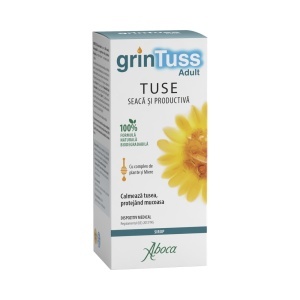 GrinTuss sirop de tuse pentru adulti, 180 ml, Aboca