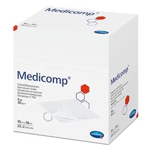 HARTMANN MEDICOMP EXTRA COMPRESE STERILE DE MATERIAL NETESUT 6 STRATURI 10X10CM X 25BUC