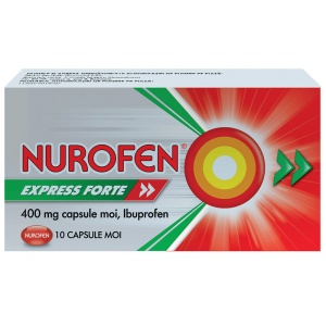 Nurofen Express Forte 400 mg, 10 capsule moi, Reckitt Benckiser