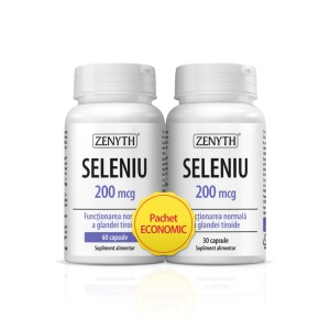 Pachet promoțional Seleniu 200 mcg, 90 capsule, Zenyth