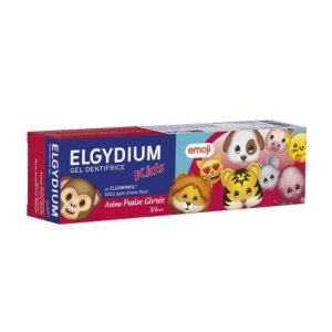 Pasta de dinti pentru copii intre 3 si 6 ani cu aroma de capsuni Kids Emoji, 50 ml, Elgydium