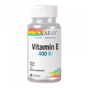 Vitamina E Solaray, 400UI, 50 capsule, Secom