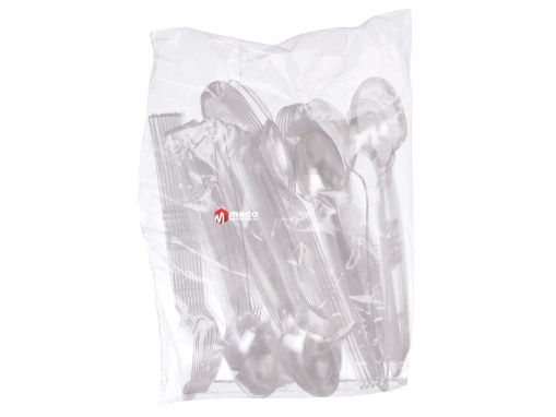 Set lingurite reutilizabile 100 bucati transparente