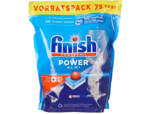 Detergent vase pentru masina de spalat vase Finish Power All in 1 75 bucati