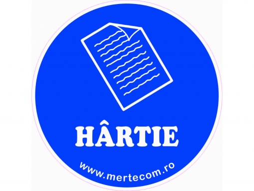 Etichete rotunde pt cosuri colectare selectiva 19cm (Albastru - hartie)