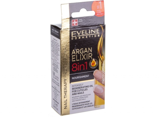 Tratament pentru unghii Eveline 8in1 12ml (Argan Elixir) - Img 1